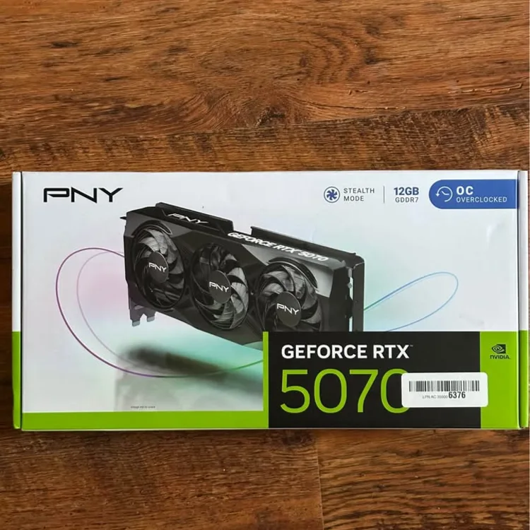 BNIB PNY RTX 5070 12 GB Overclocked Triple Fan
