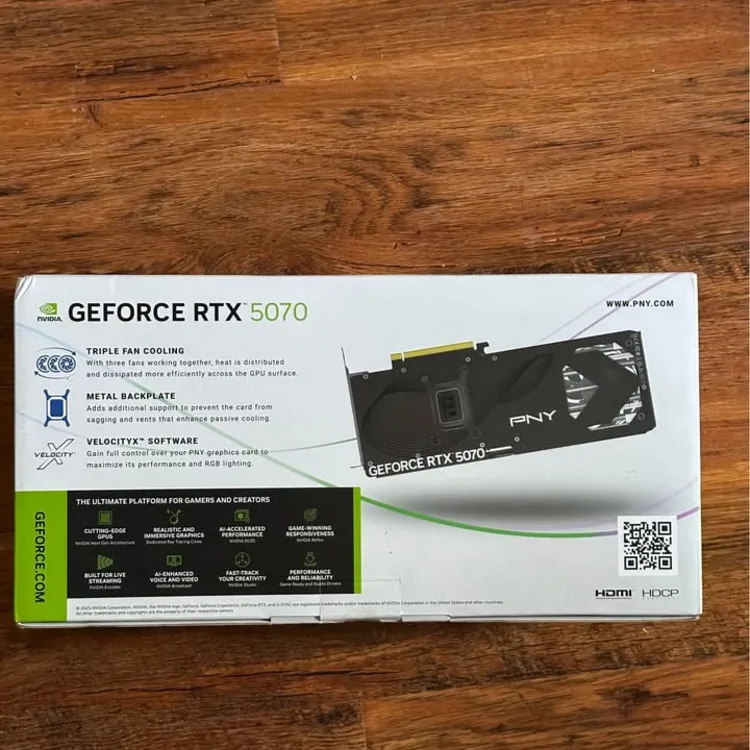 BNIB PNY RTX 5070 12 GB Overclocked Triple Fan - Image 2
